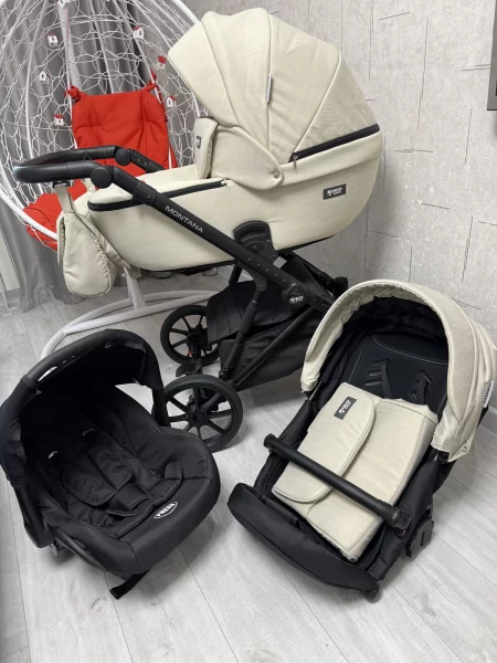 Коляска 3в1 Riko Basic Montana🔥 ❗️Прогулочный блок новый! ❗️В использовании 8 месяцев